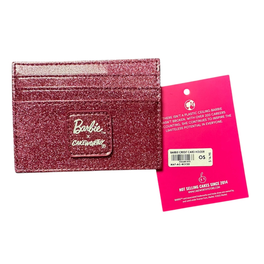 💖3/$30💖 NWT Barbie x Cakeworthy card holder glitter case - Picture 7 of 8